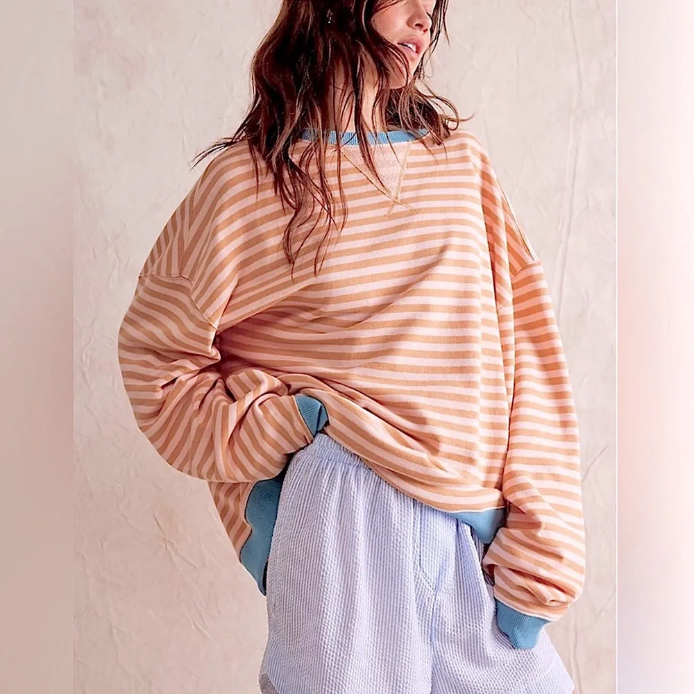 Free People Classic Striped Pullover